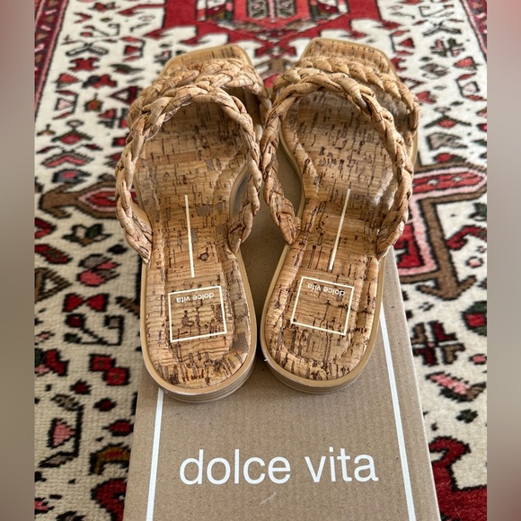 Braided strap cork flat slides by Dolce Vita size 7.5 - Picture 3 of 8